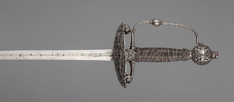 Transitional Rapier hilt, ca. 1625–50; blade, 17th century
