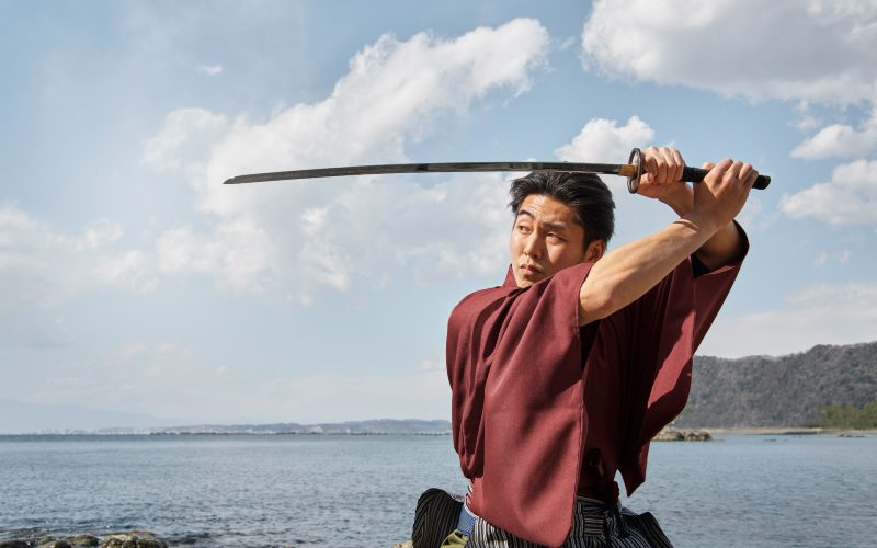 Samurai wielding a Katana Sword