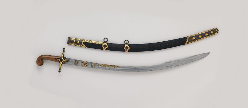 Saber (Kilij) with Scabbard hilt and scabbard, 19th century; blade, probably late 18th–early 19th century