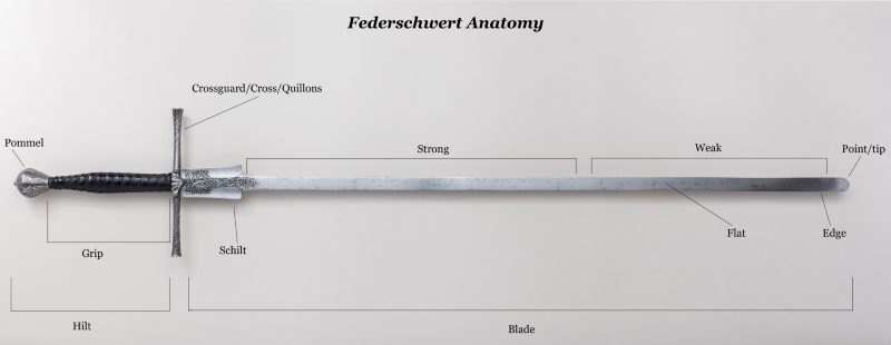 A breakdown of federschwert anatomy.