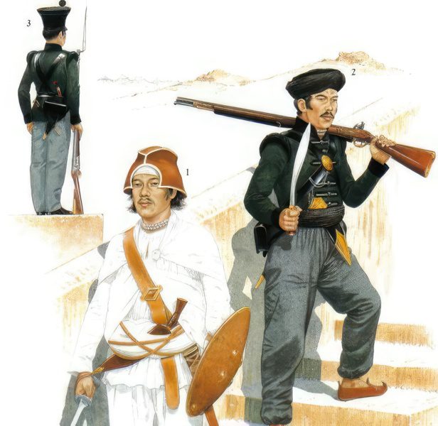 Gurkha Warriors in 1815 with Kukri Sword