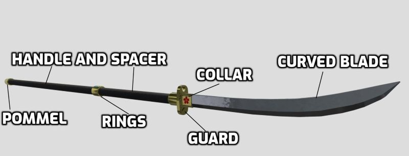 Naginata Sword with Details