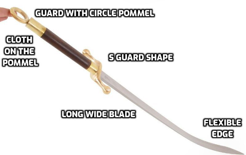 Épée Nandao avec détails