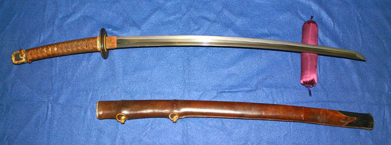 Shin Gunto Sword with Leather Cover