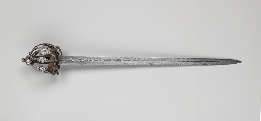 English basket hilted sword between 1600 1625