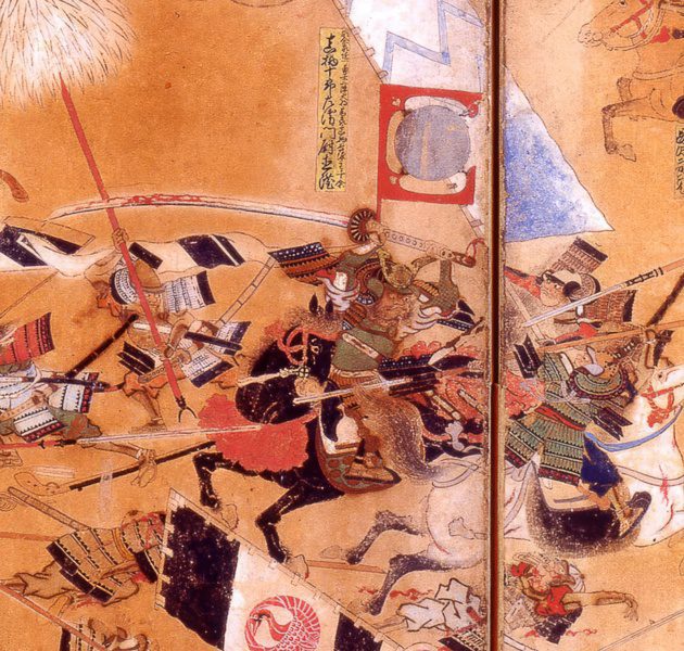 Samurai on a horse wielding an Odachi sword