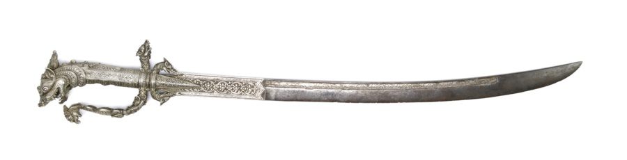 A fine silver hilted kasthane