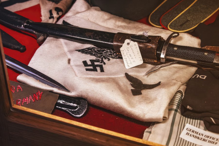 German WW2 bayonet display at The Camp White Military Museum