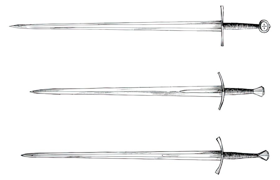 Type XVII variations Swords